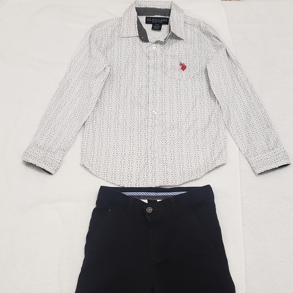 U S. Polo Assn Boys Shirt & Chaps Pants